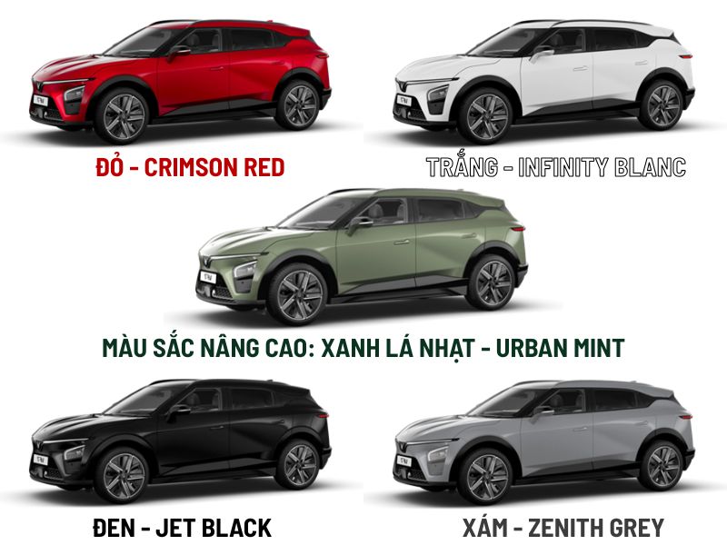 bảng màu VF7