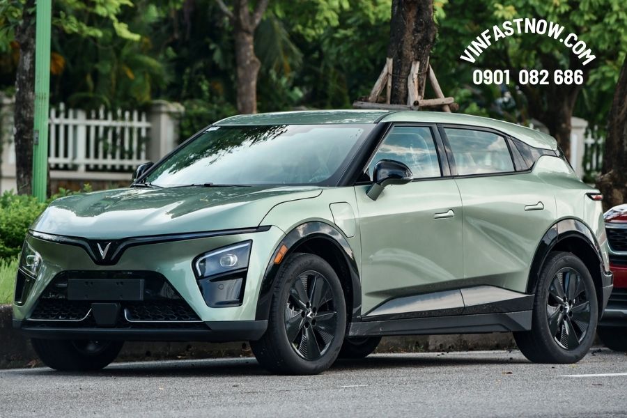 xe điện Vinfast VF7 màu nâng cao xanh lá nhạt