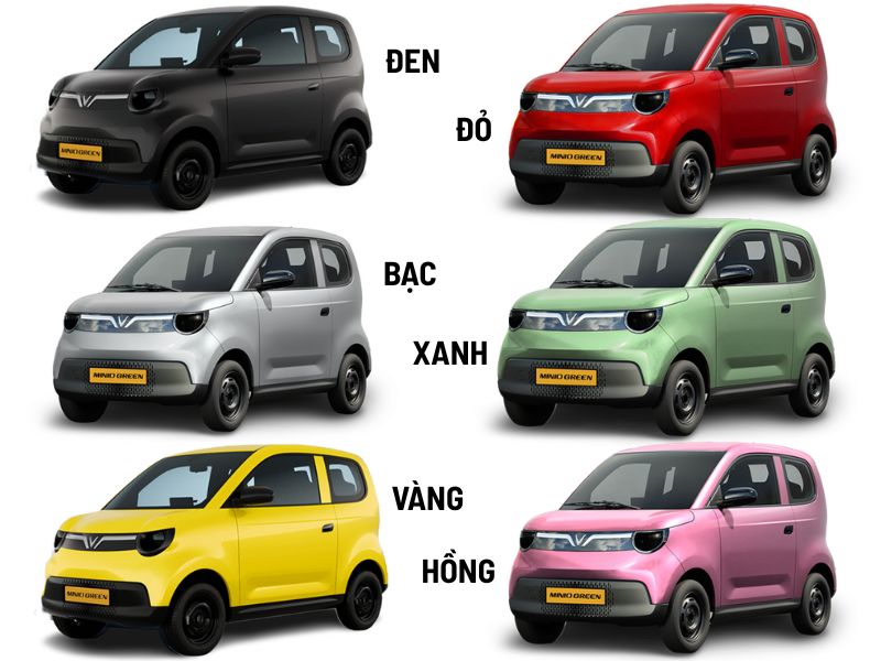 lựa chọn bảng màu Vinfast Minio